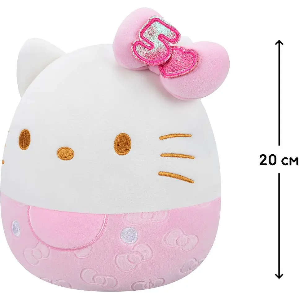 М'яка іграшка Squishmallows Hello Kitty Хеллоу Кітті у рожевому 20 см (SQSN00497) - фото 7
