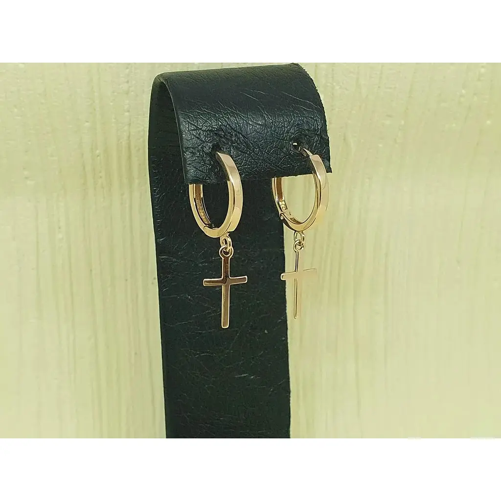 Золотые серьги Dear Крестики. 3441.1 - фото 2