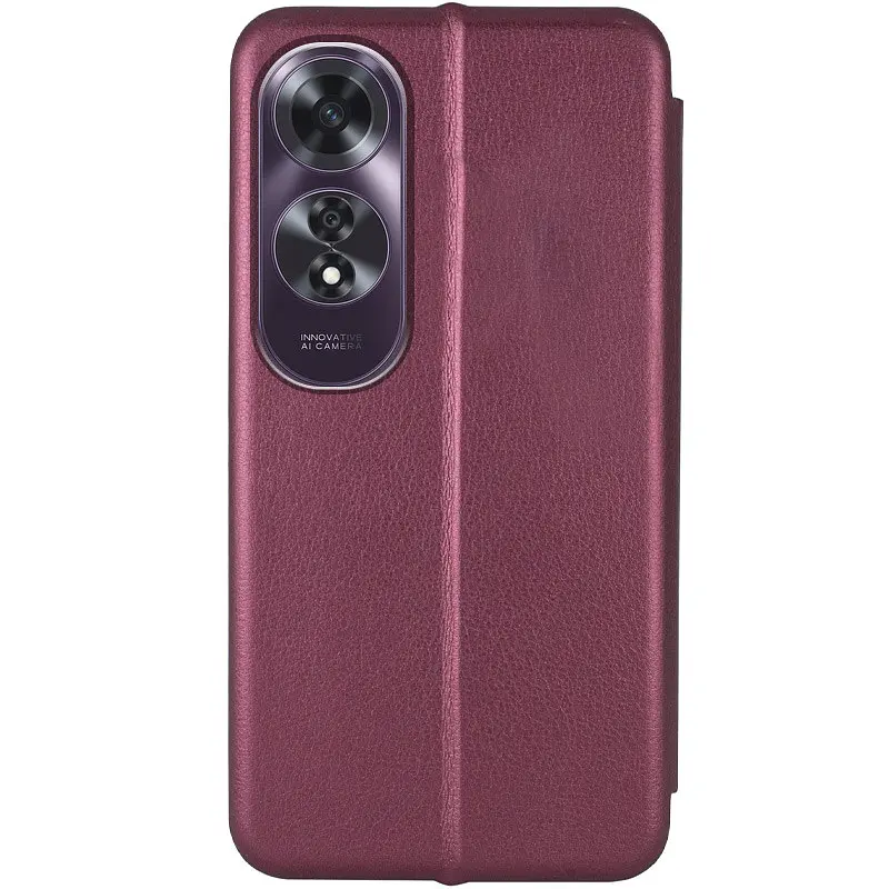 Шкіряний чохол-книжка Classy для Oppo A60 4G Бордовий - фото 2