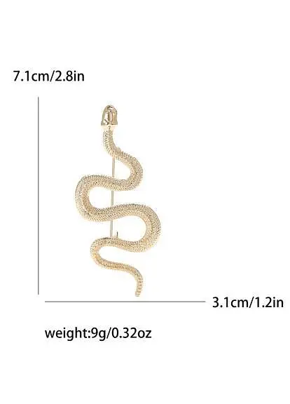 Брошь Змея женская брошь-булавка - фото 3