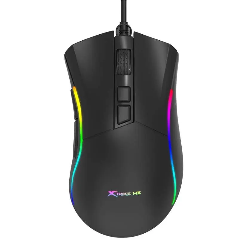 Мишка XTRIKE ME , ігрова, USB, 7200dpi., 7кн.,RGB, чорна (GM-226)