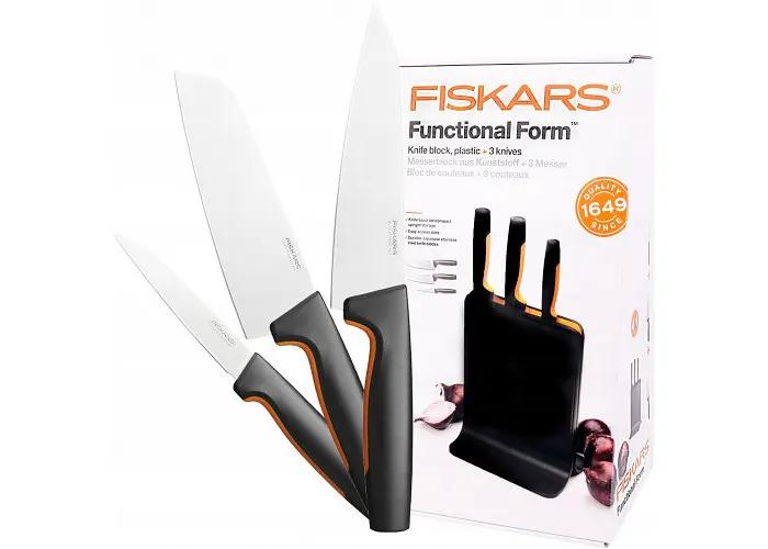 Набір кухонних ножів з пластиковим блоком Fiskars Functional Form ™ 3 шт 1057555 - фото 9