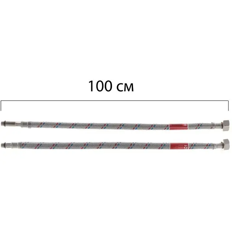 Шланг для змішувача Koer гайка 1/2'' - Штуцер M10 (100 см) 2 шт KR0277