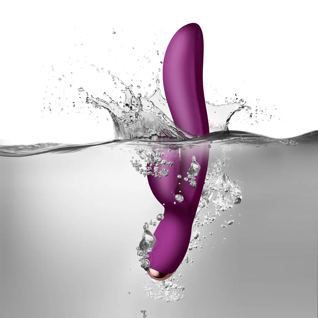 Вібратор-кролик Rocks Off Regala Fuchsia для стимуляції точки А, 2 потужні мотори, LED-підсвічування - фото 4