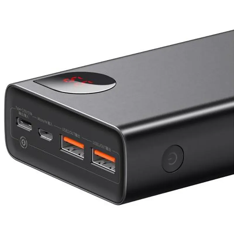 Портативний ЗП Baseus Adaman Metal Digital Display QC 65W 20000 mAh (PPIMDA-D) Black - фото 3