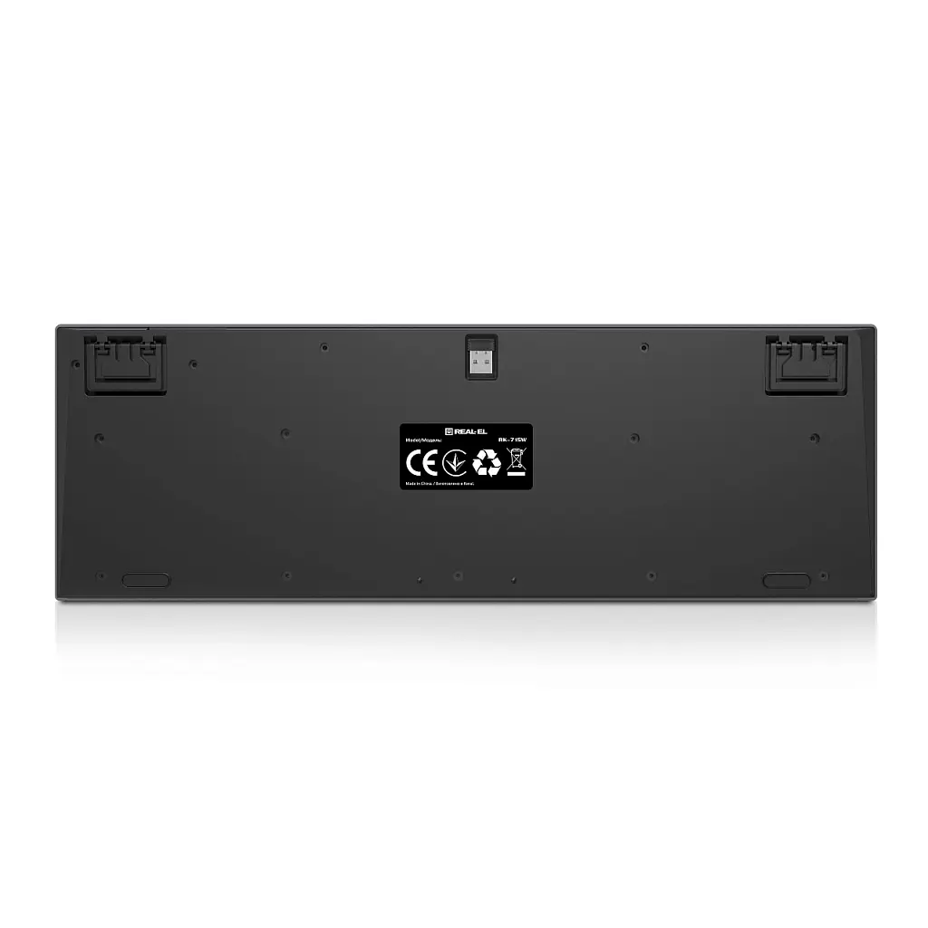 Клавіатура REAL-EL RK-715W Wireless/Bluetooth Black/Gray (EL123100051) - фото 7