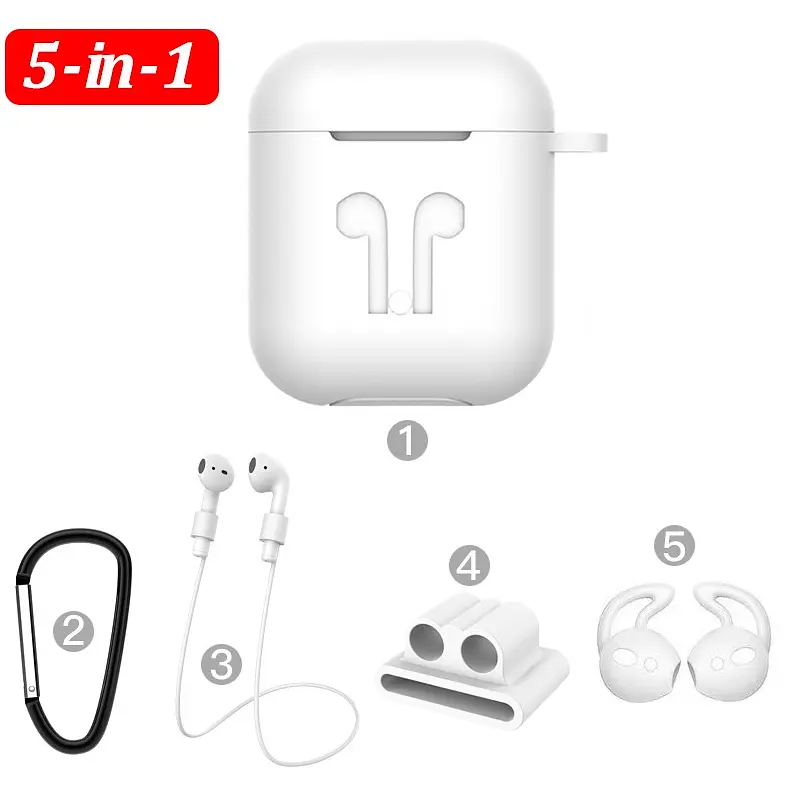 Чохол силіконовий DS Case для Apple AirPods/AirPods 2 White (343532331) - фото 2