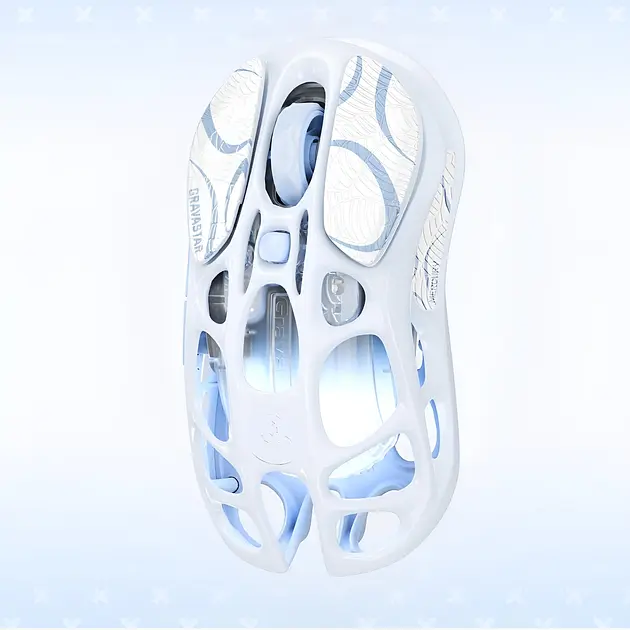 GravaStar Миша Mercury M1 Pro, magnesium alloy body, BT/WL/USB-A, RGB, Ice Blue - фото 3