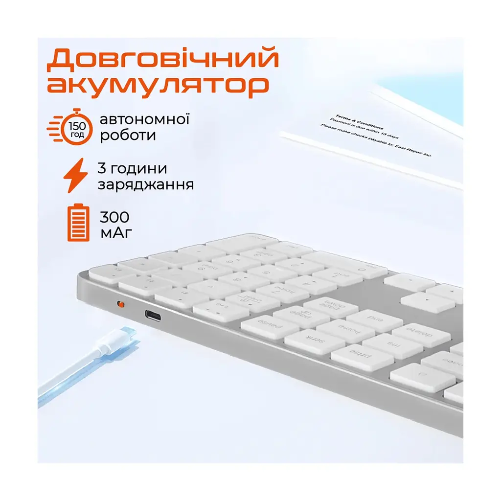 Клавіатура Meetion K230 Bluetooth/Wireless Black (MT-K230MW-A-RUA) - фото 5