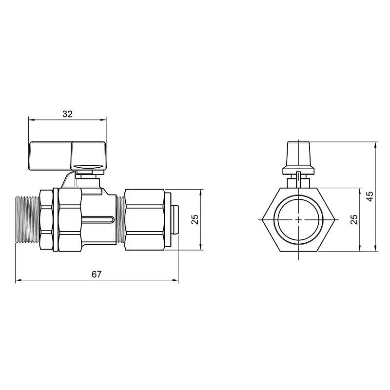 Кран кульовий SD Forte SF262W15 обтискний для труб 1/2" на 16 мм - фото 4