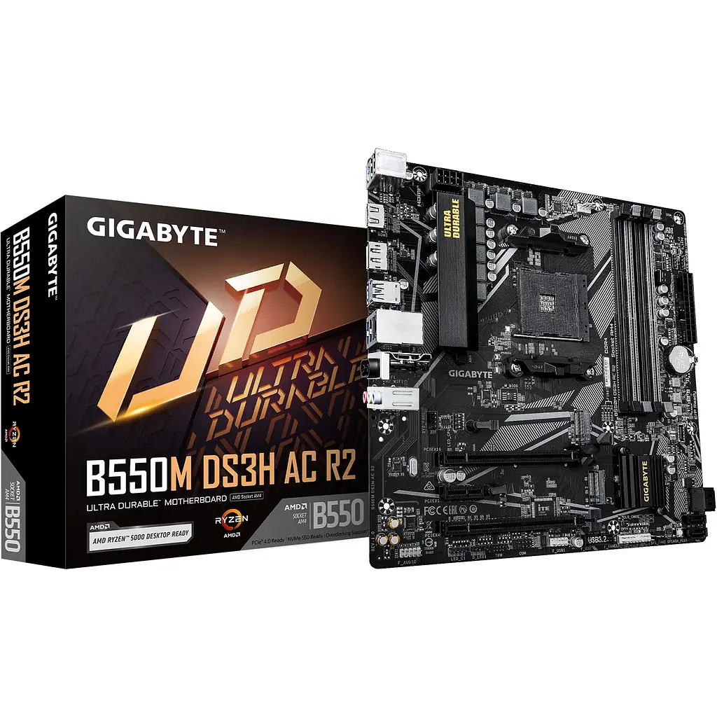 Материнская плата Gigabyte B550M DS3H AC R2 Socket AM4 - фото 4