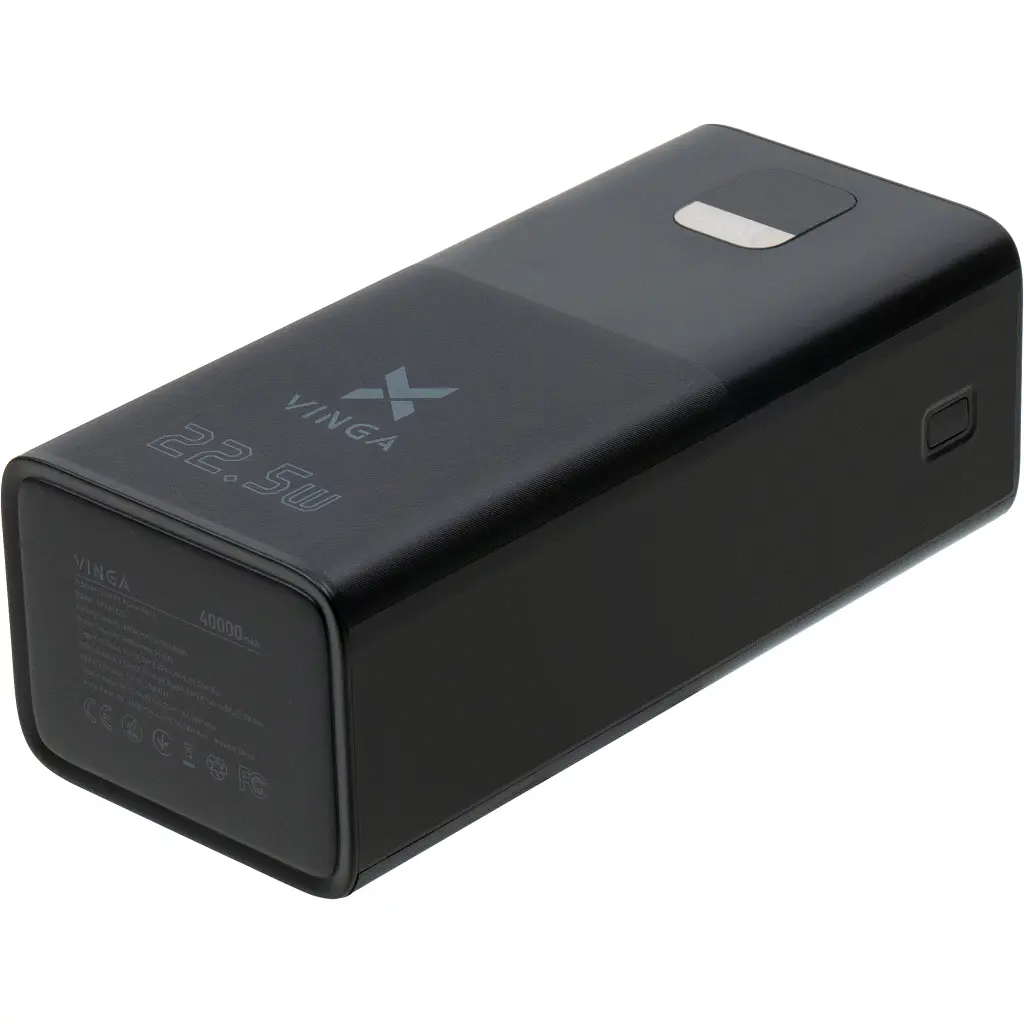 Батарея універсальна Vinga 40000 mAh 22.5W Display Black (VPBB4022) - фото 7