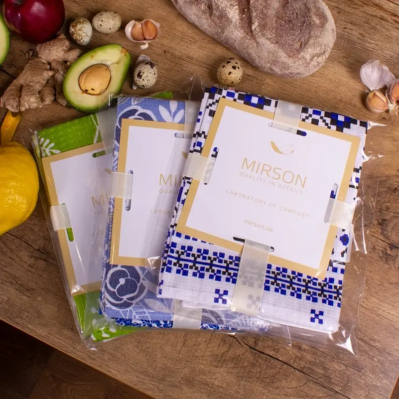 Набор вафельных полотенец MirSon №610 National attributes 50х30 см 3 шт. (2200006737100) - фото 4