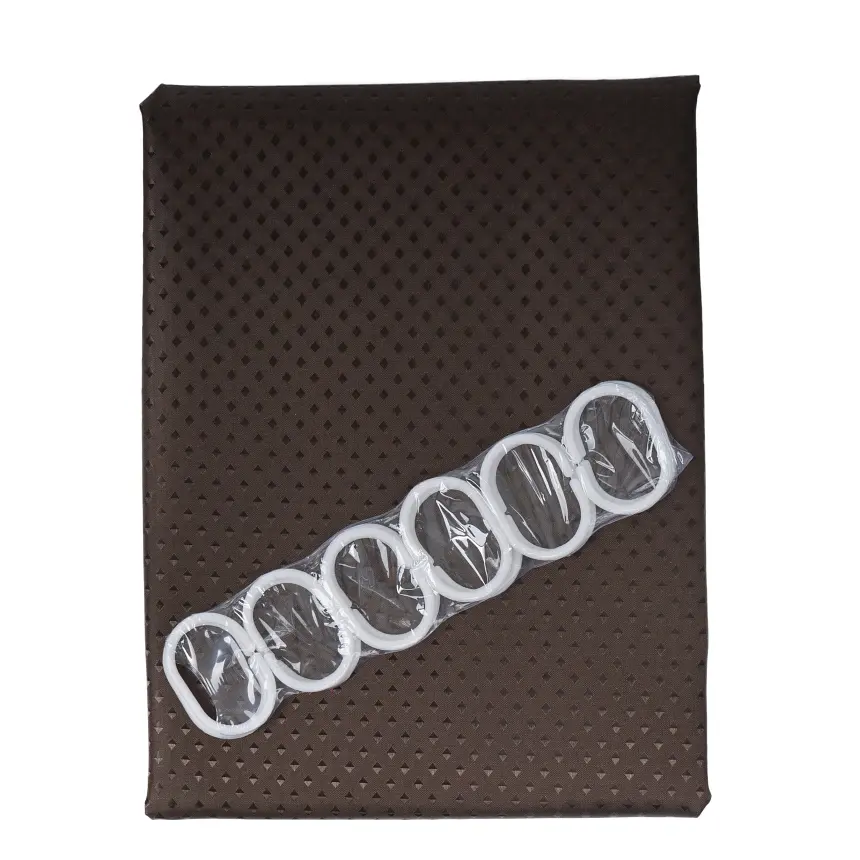 Шторка для ванної кімнати Eco Fabric Піка 180*180 см коричневий (EF-1801-BR) - фото 2