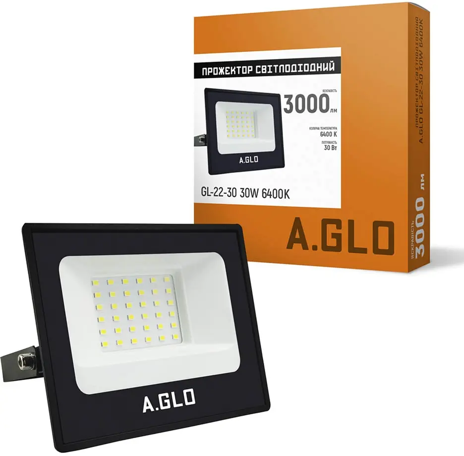 Прожектор светодиодный A.GLO GL-22-30 30 W 6400 K - фото 2