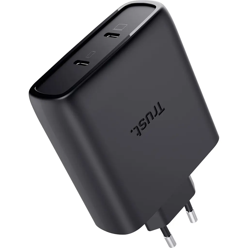 Зарядний пристрій Trust Maxo 100Вт, GaN, 2xUSB-C ,PD/PPS (25527_TRUST) - фото 3