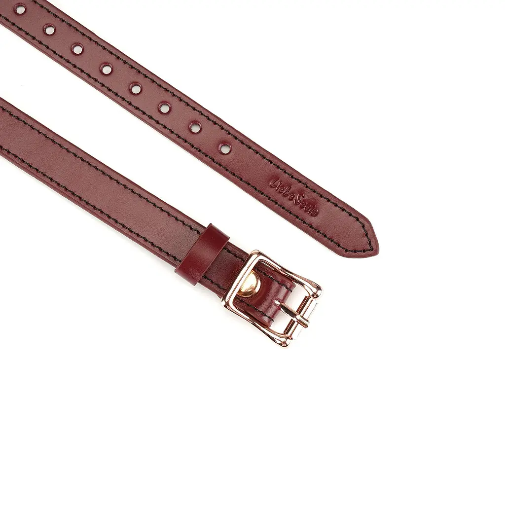 Маска на очі Liebe Seele Wine Red Leather Blindfold бордовий - фото 6