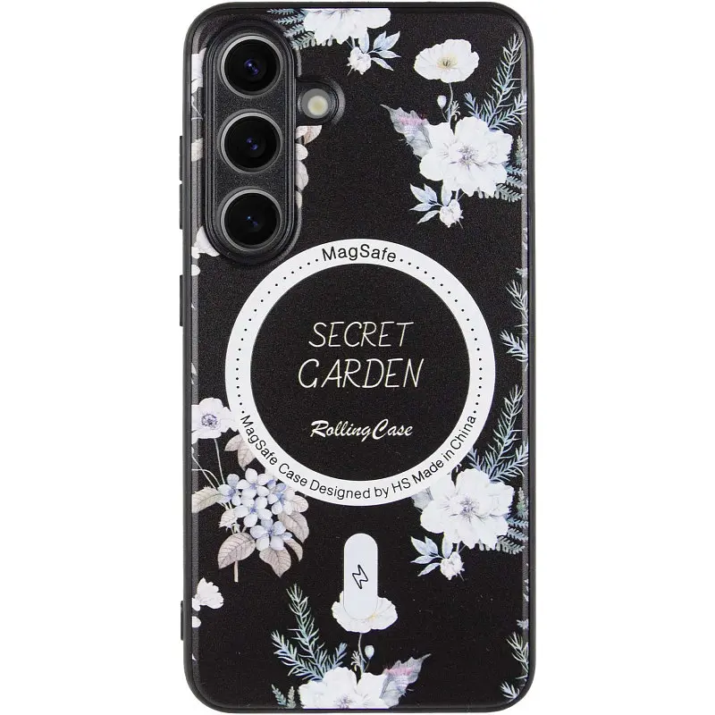 TPU+PC чохол Secret Garden with MagFit для Samsung Galaxy S23 FE Black - фото 2