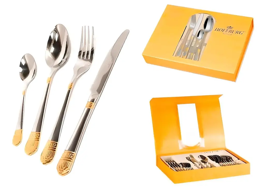 Столові прибори Hoffburg HB-24000 G, 24 предмети - фото 2