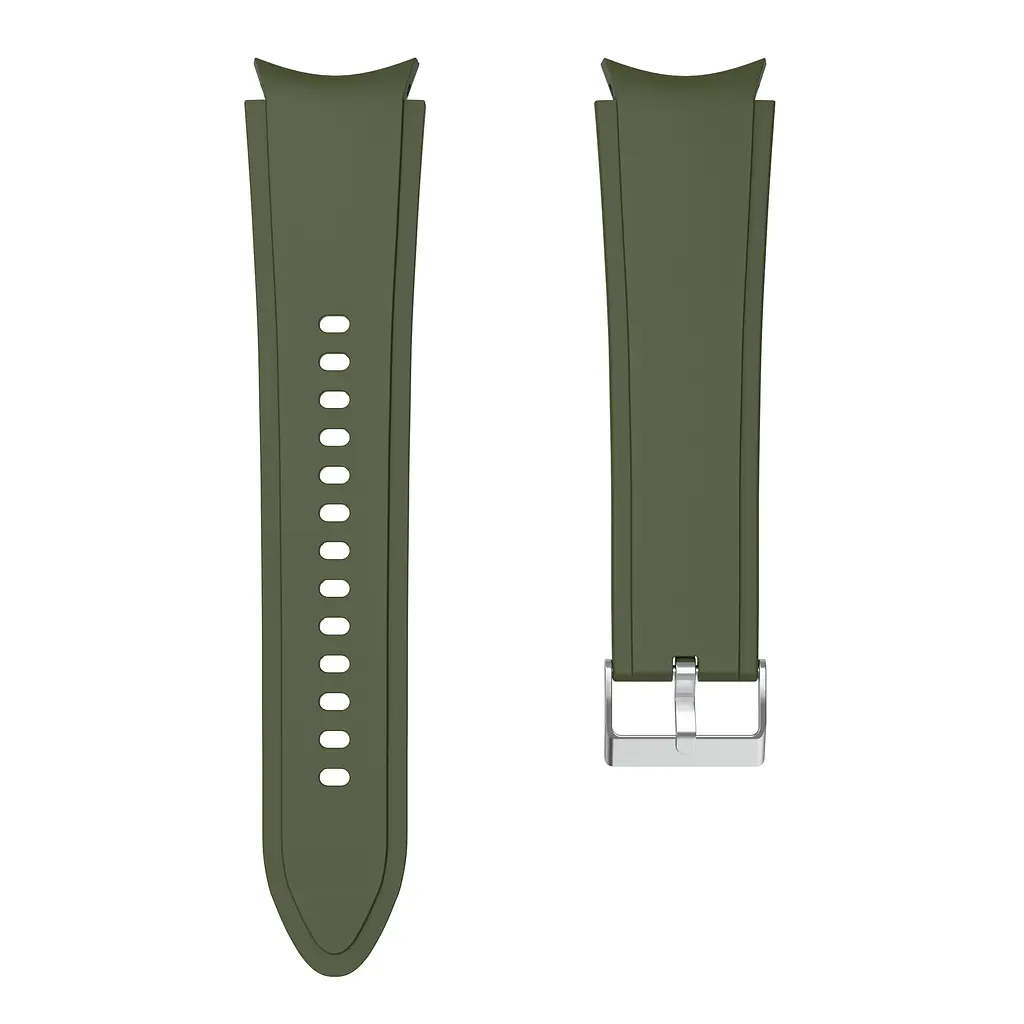 Браслет Galaxy Classic для Samsung Galaxy Watch 4 - хакі ширина кріплення 20мм силікон Watchbands (W43-5WB87940358) - фото 2