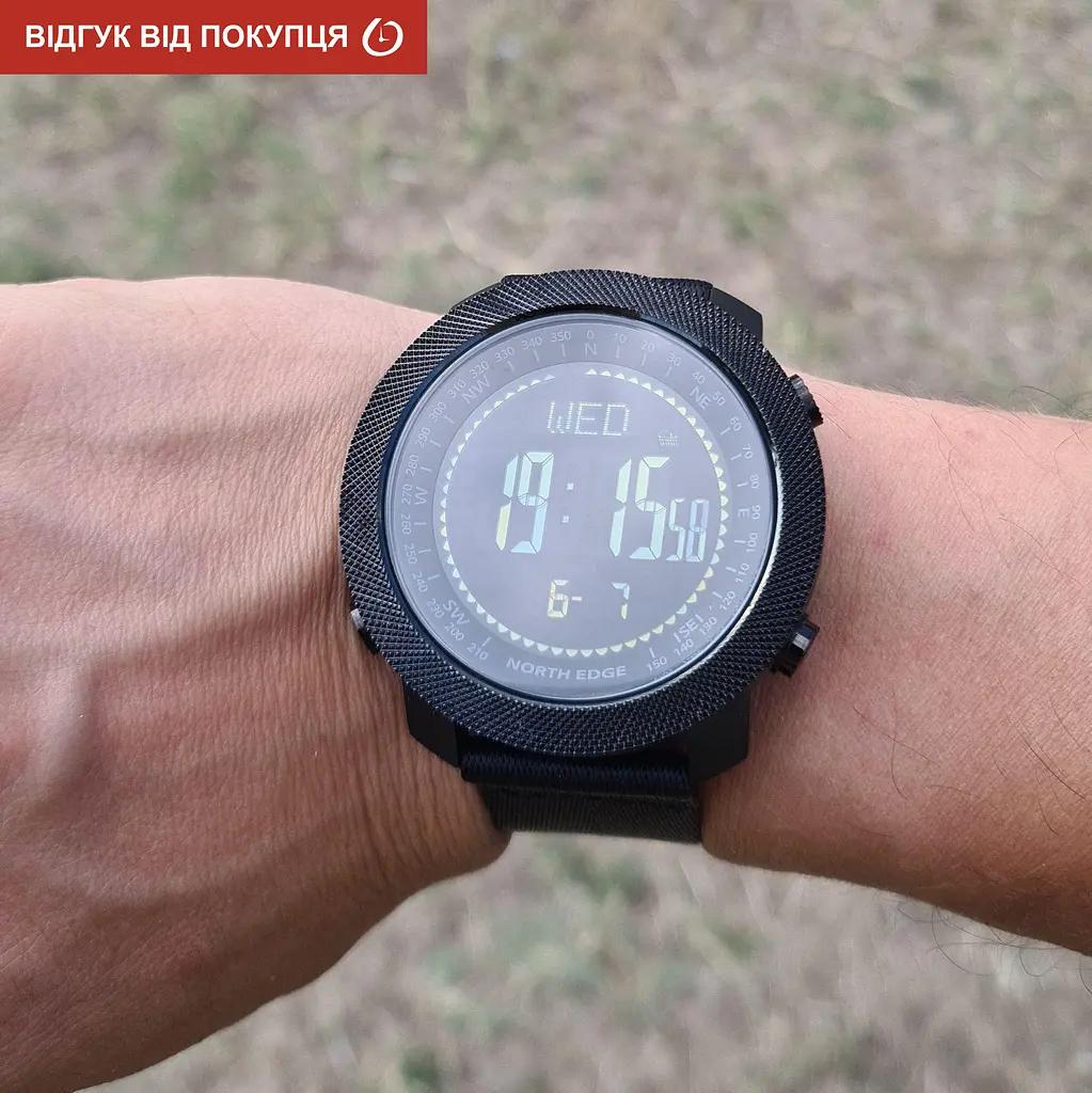 Годинник North Edge Apache Green 5BAR з компасом - фото 15