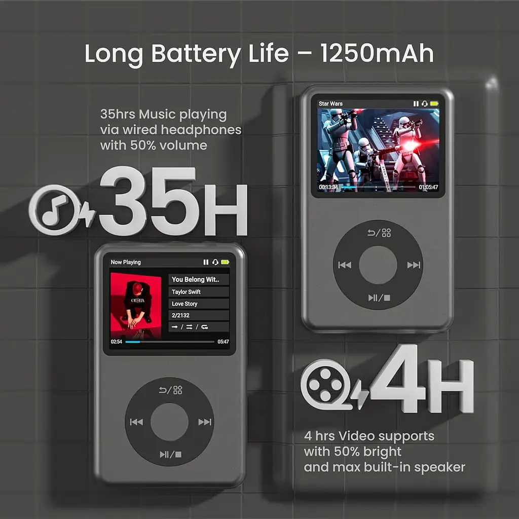 MP3-плеєр 128 GB з Bluetooth Innioasis Y1 Black - фото 3