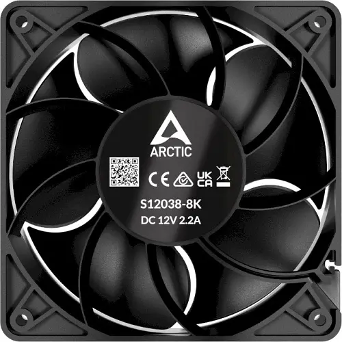 Вентилятор 120 мм, S12038-8K, Black, 120х120х38 мм Arctic teh0028702 - фото 3