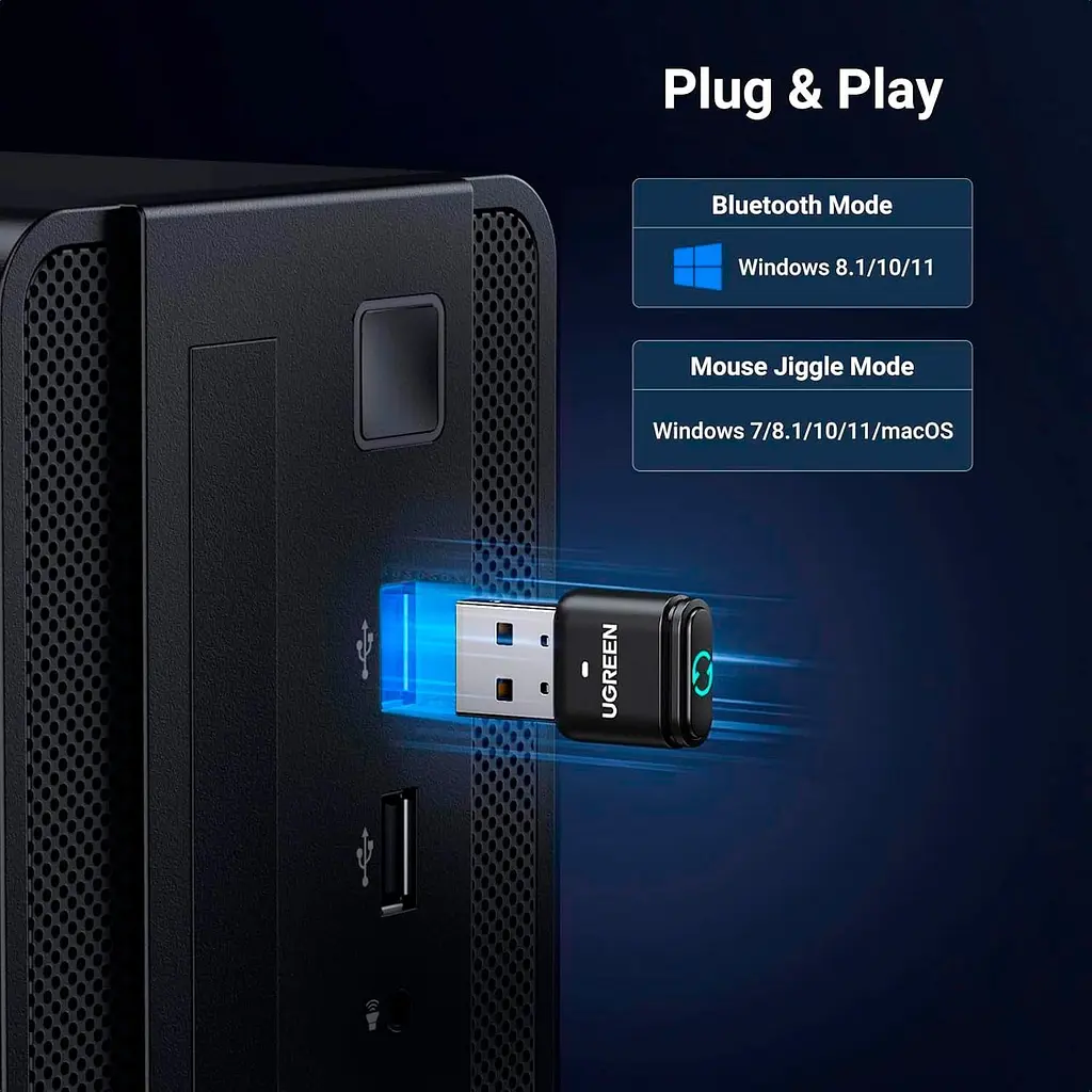 Bluetooth-адаптер Ugreen BT301 Bluetooth V 5.3 Adapter Black (35994) [141937] - фото 9