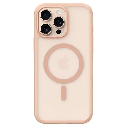 Прозорий чохол Spigen Ultra Hybrid T (MagFit + Camera Control) Frost Rose Titanium для iPhone 16 Pro (ACS09071) - фото 3