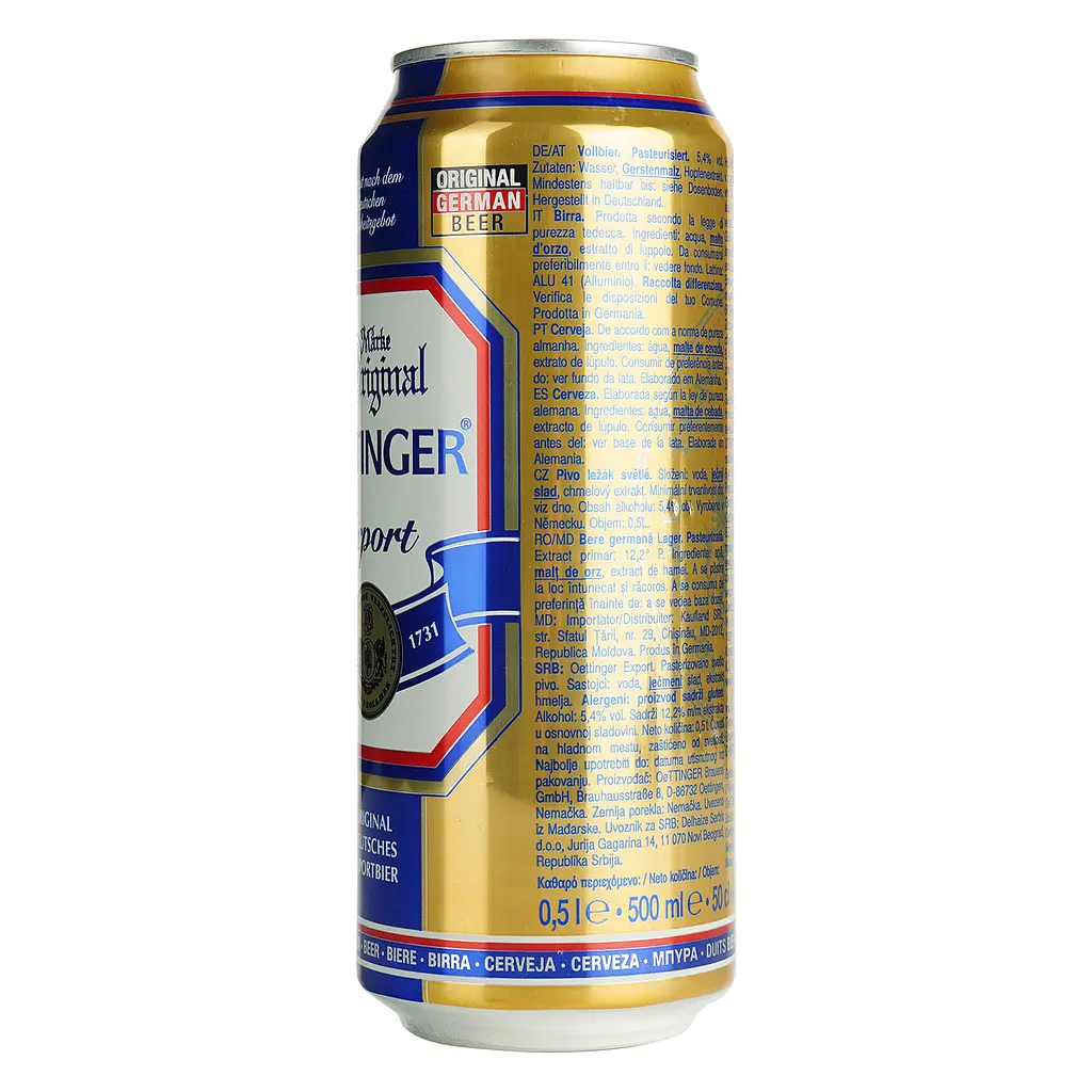 Уцінка. Пиво Oettinger Export світле 5.4% 0.5 л з/б (910700)  - фото 2