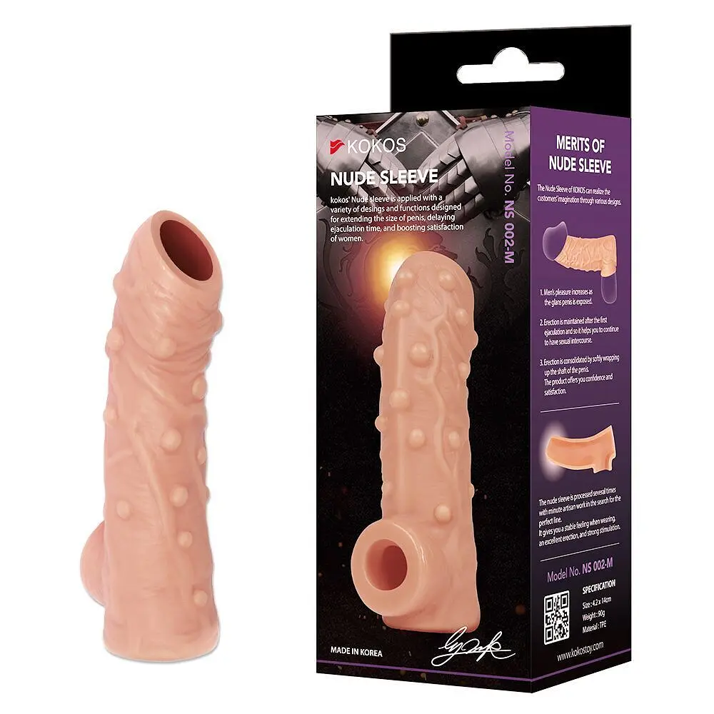 Насадка на член Kokos Nude Sleeve NS 002, S - фото 6