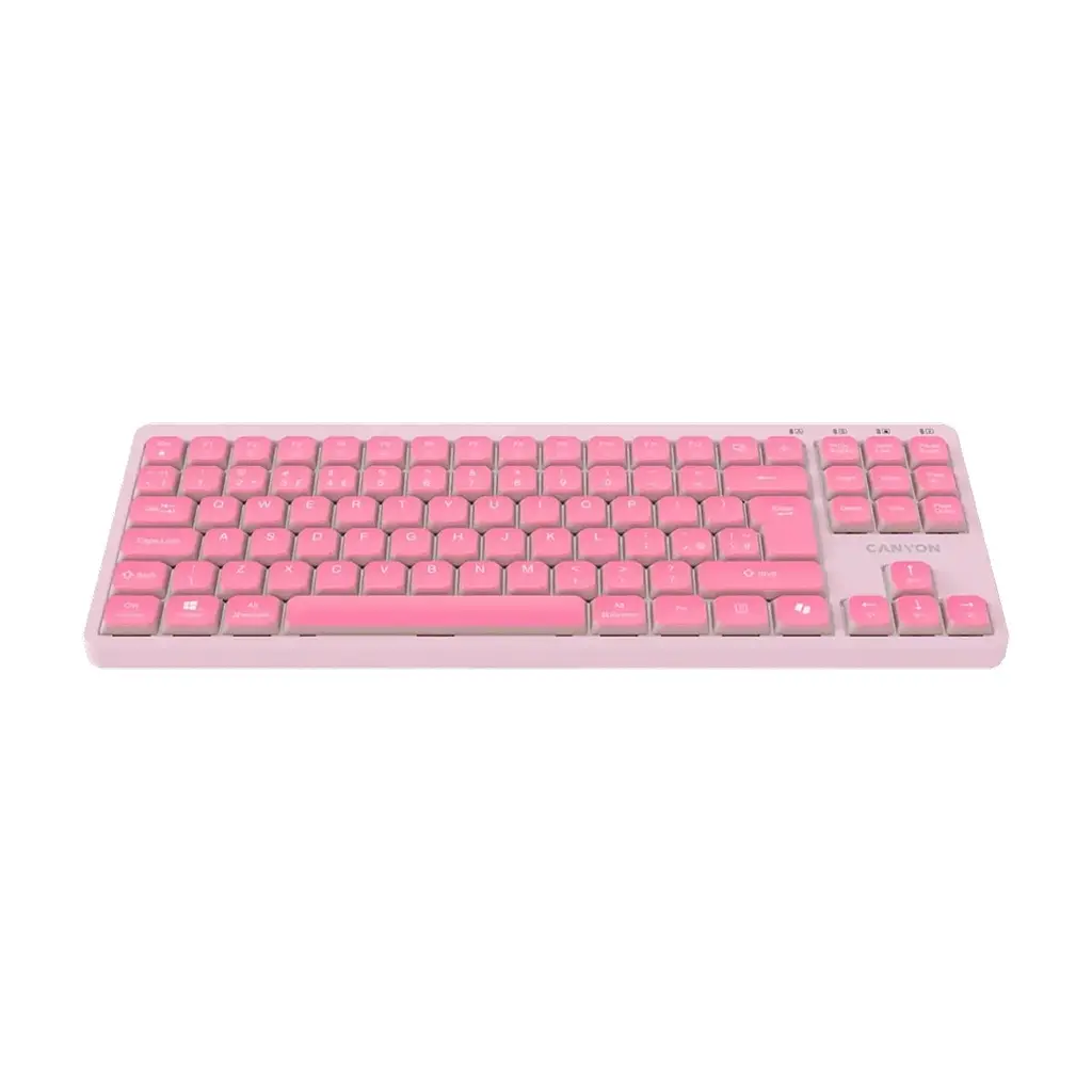 Клавіатура Canyon OnType 10 TKL Mechanical Silent Low-profile USB UA Pink (CNS-HKB10P) - фото 3