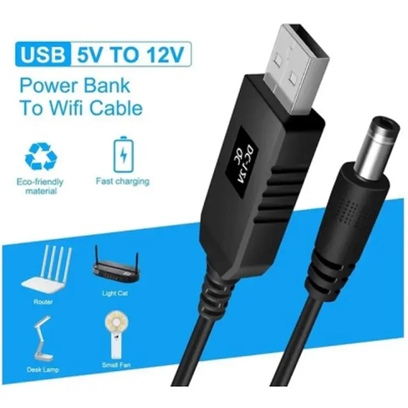 Кабель живлення USB to DC 5.5x2.1mm 12V 1.0m Dynamode (DM-USB-DC-5.5x2.1-12V) - фото 7