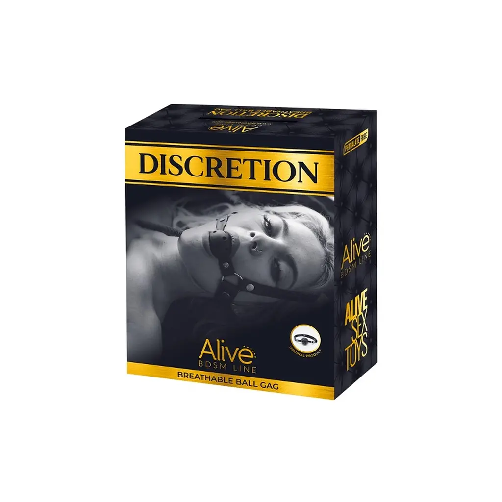 Кляп повітропроникний Alive Discretion 45 см червоний - фото 4
