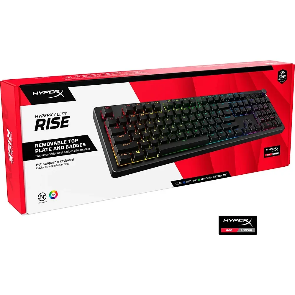 Клавіатура HyperX Alloy Rise PBT HX Red Black (7G7A3AA) - фото 7