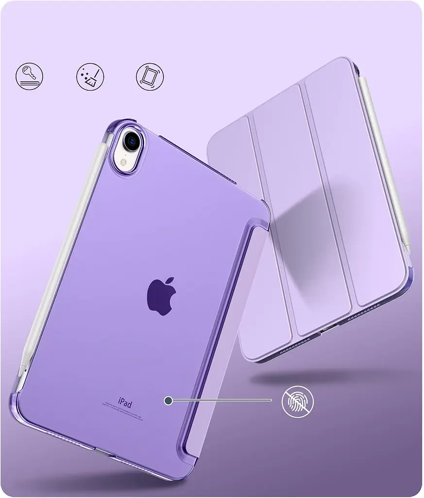 Чохол-книжка BeCover Tri Fold Hard для Apple iPad Mini 7 2024 8.3" Пурпуровий (712455) - фото 2