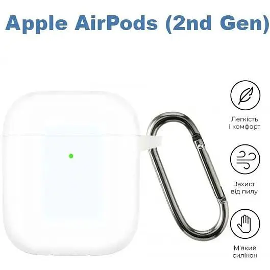 Чехол BeCover Silicon для Apple AirPods (2nd Gen) Transparancy (710198) - фото 2