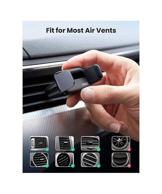 Автотримач для телефона Ugreen LP120 Air Vent Phone Holder - фото 3