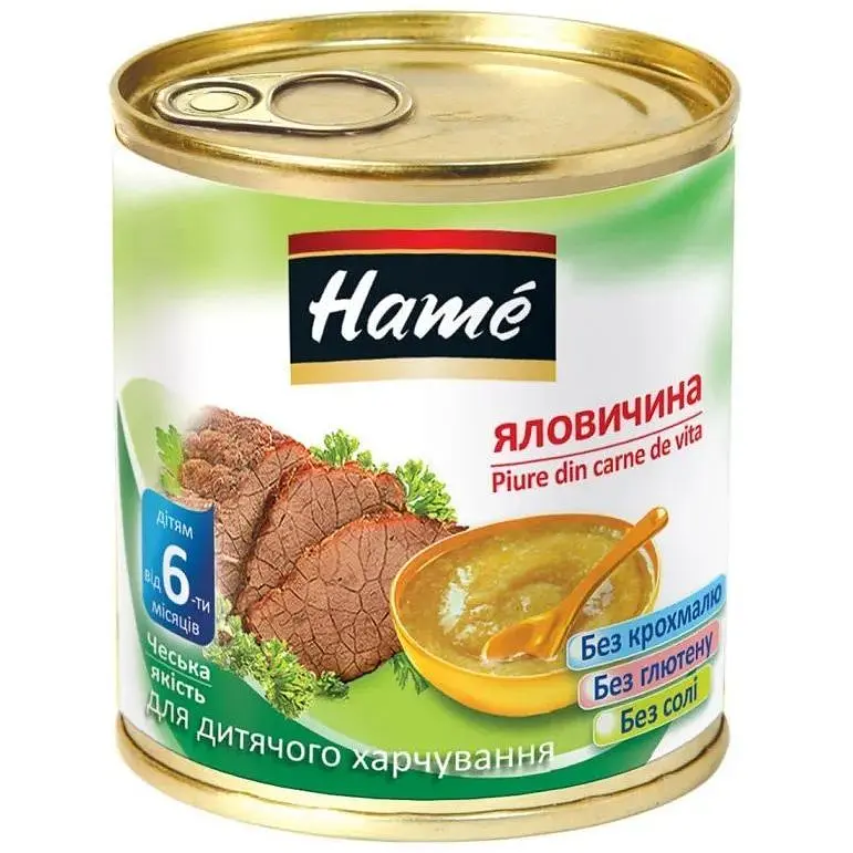 Дитяче пюре Hame м`ясне яловичина, 100 г (8595139726140)