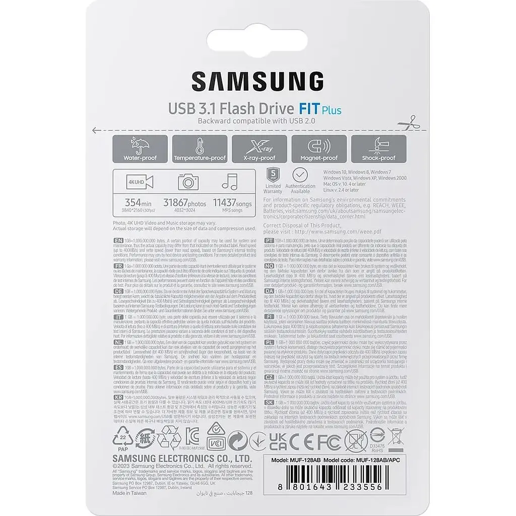 USB флеш-накопичувач Samsung Fit Plus 128GB USB-A 3.1 Gen 1 (MUF-128AB/APC) [114096] - фото 8