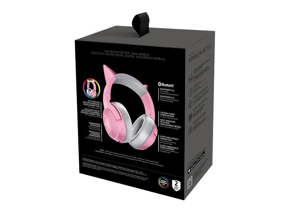 Гарнитура Razer Kraken Kitty Edition Quartz BT RGB Pink (RZ04-03520100-R3M1) - фото 2