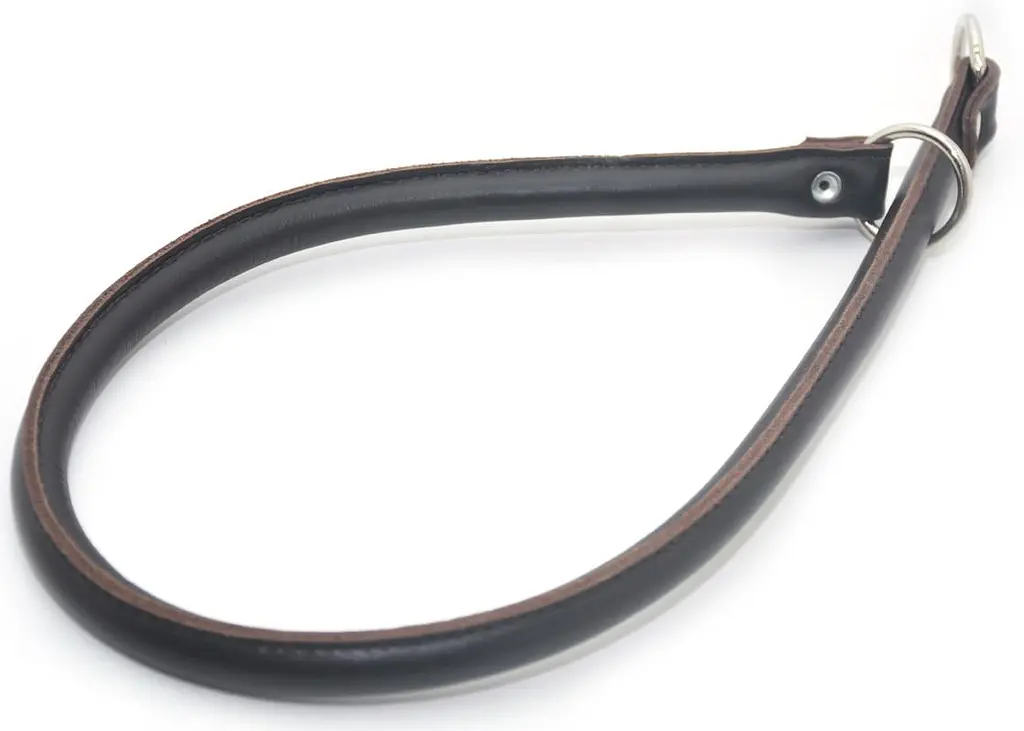 Ошейник ринговка для собак Zoo-hunt круглый кожаный РК коричневый РК 1,2/55 см - фото 2