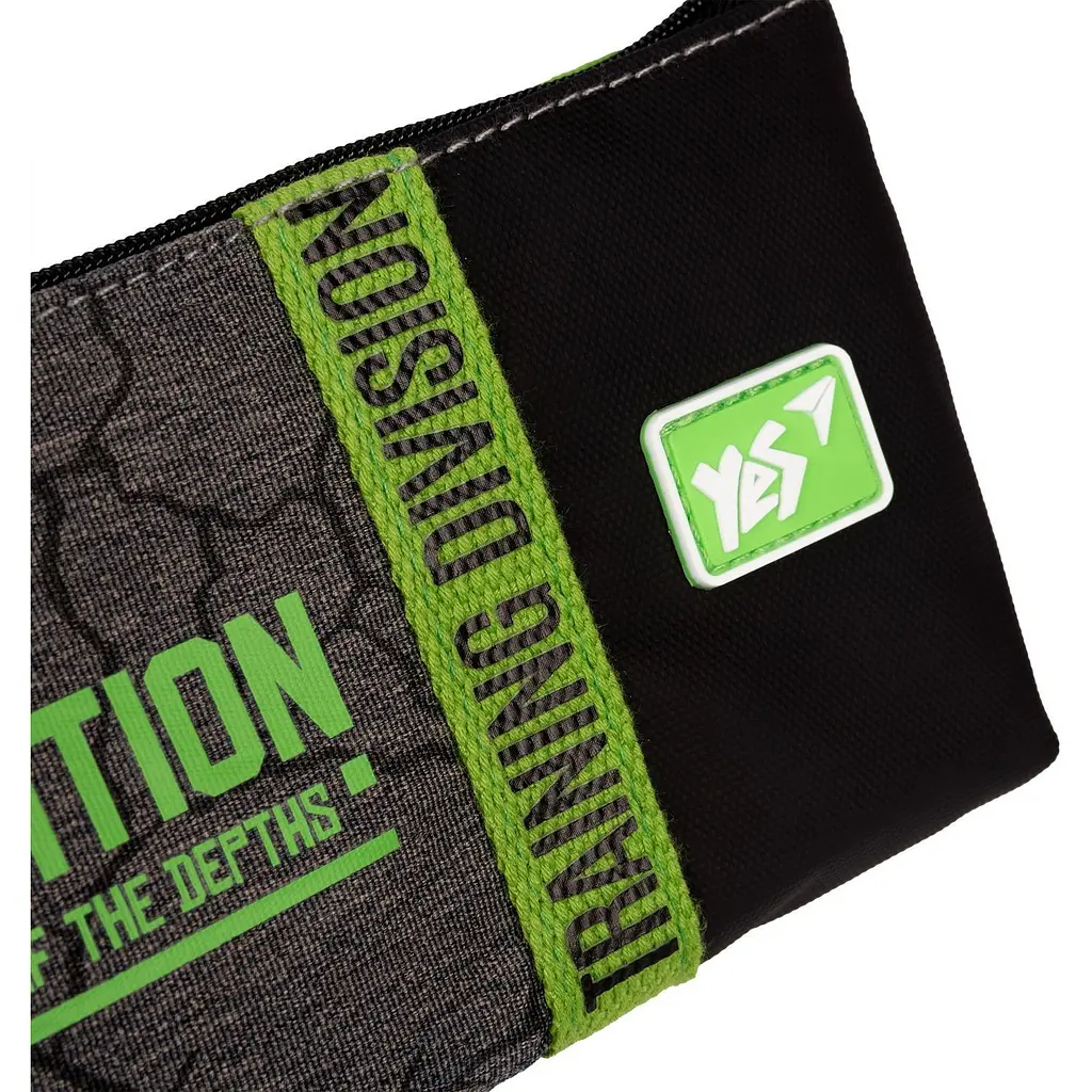 Пенал м'який Yes PH-28-1 Lightning, 21,5х3х8,5 см, сірий із зеленим (533514) - фото 3