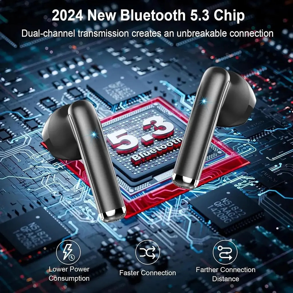Бездротові навушники Bluetooth 5.3 з 4 мікрофонами ENC - фото 6