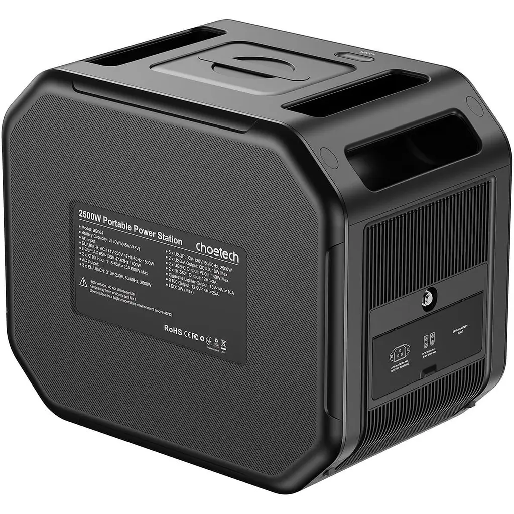 Зарядна станція Choetech / 2500 Вт / 2160 Вт/ч / LiFePO4 (BS064) - фото 3