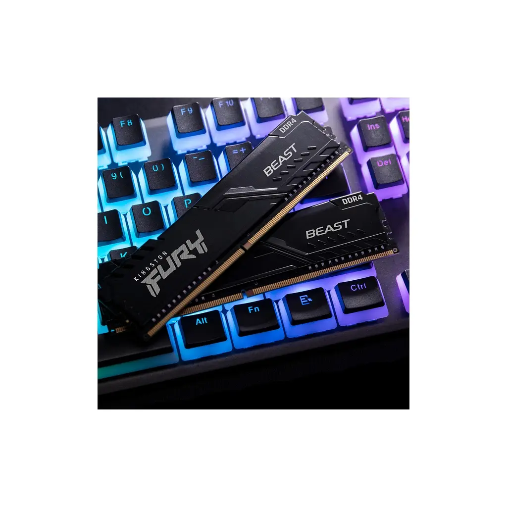 Модуль пам'яті для комп'ютера DDR4 32GB (2x16GB) 3200 MHz Beast Black Kingston Fury (ex.HyperX) (KF432C16BB1K2/32WP) - фото 9