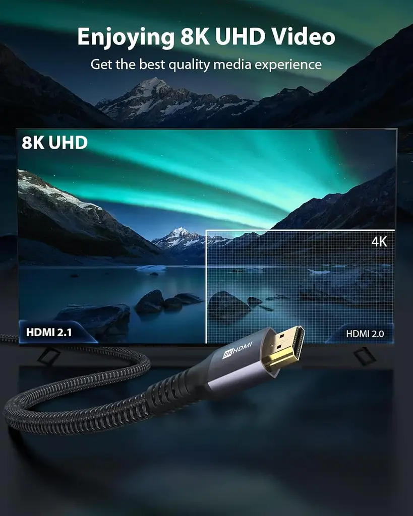 Кабелі 8K HDMI 2.1 (2 Упаковки) для Playstation 5 / PS5 Xbox Series X-48GBPS HBR3 High Speed - фото 4