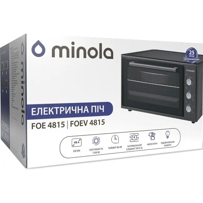 Електрична піч Minola Foe 4815 WH - фото 13