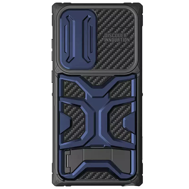 TPU+PC чохол Nillkin CamShield Adventurer Pro (шторка на камеру) для Samsung Galaxy S23 Ultra Interstellar Blue - фото 2