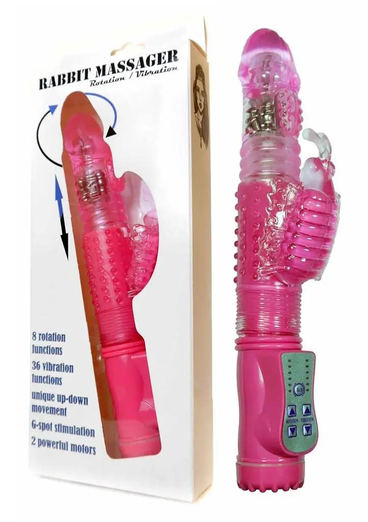 Вібратор-кролик Boss Series Rabbit Massager 24.5 см рожевий - фото 5